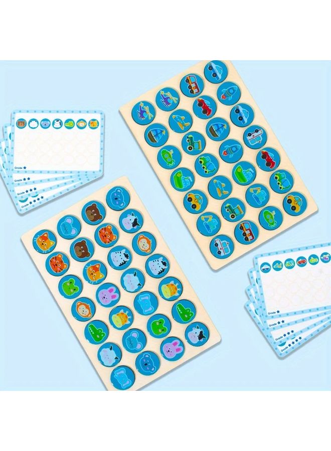 Car Memory Matching Puzzle Game For Kids Educational Wooden Toy Thinking Training - Image 5